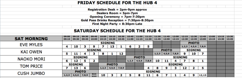 HUB4 Saturday AM Schedule