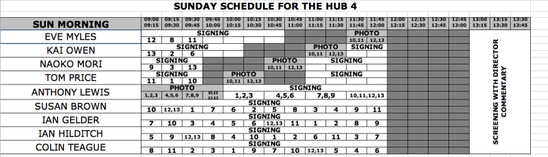 HUB4 Sunday AM Schedule